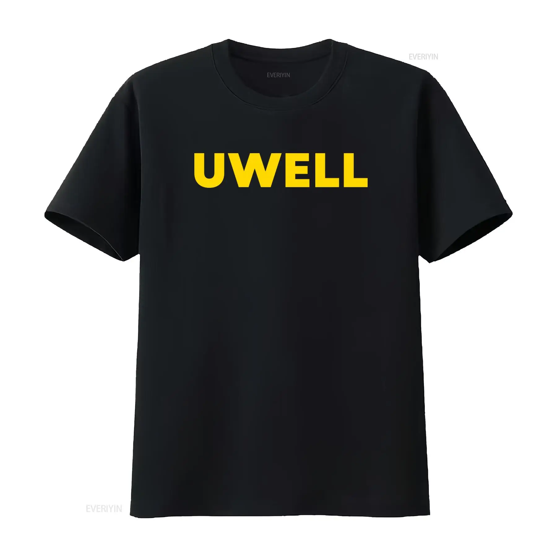 Yellow Streetwear Brand - تي شيرت من ماركة Uwell بطباعة
