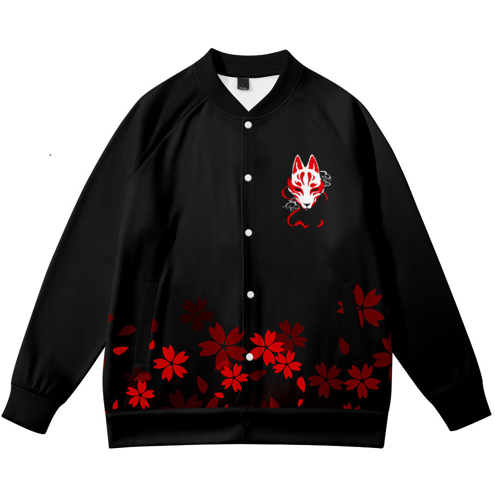 Streetwear Brand With Flowers - معاطف أنيمي زهرة الثعلب ثلاثية الأبعاد