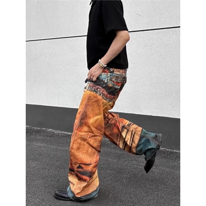 بنطلون جينز رجالي فضفاض مستقيم - مراجعة Yellow Streetwear Brand وسعره