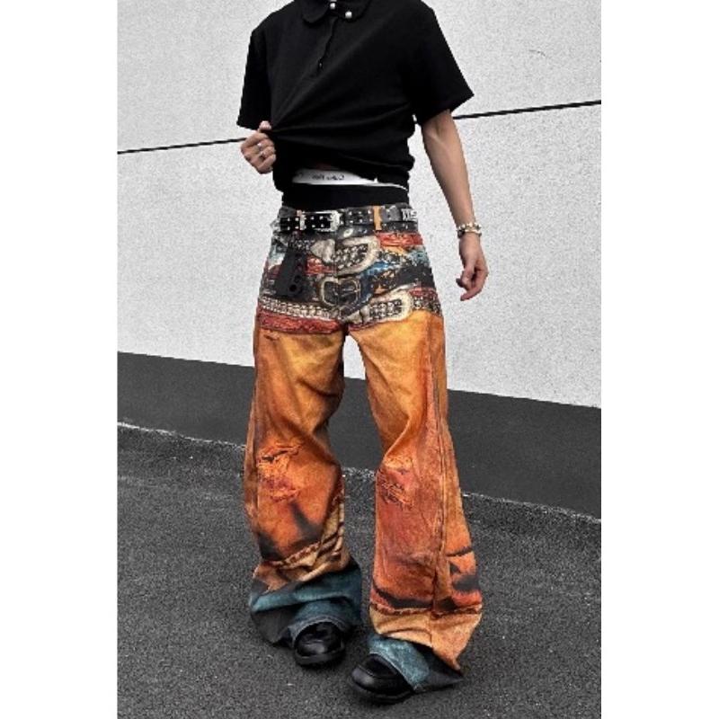 بنطلون جينز رجالي فضفاض مستقيم - مراجعة Yellow Streetwear Brand وسعره
