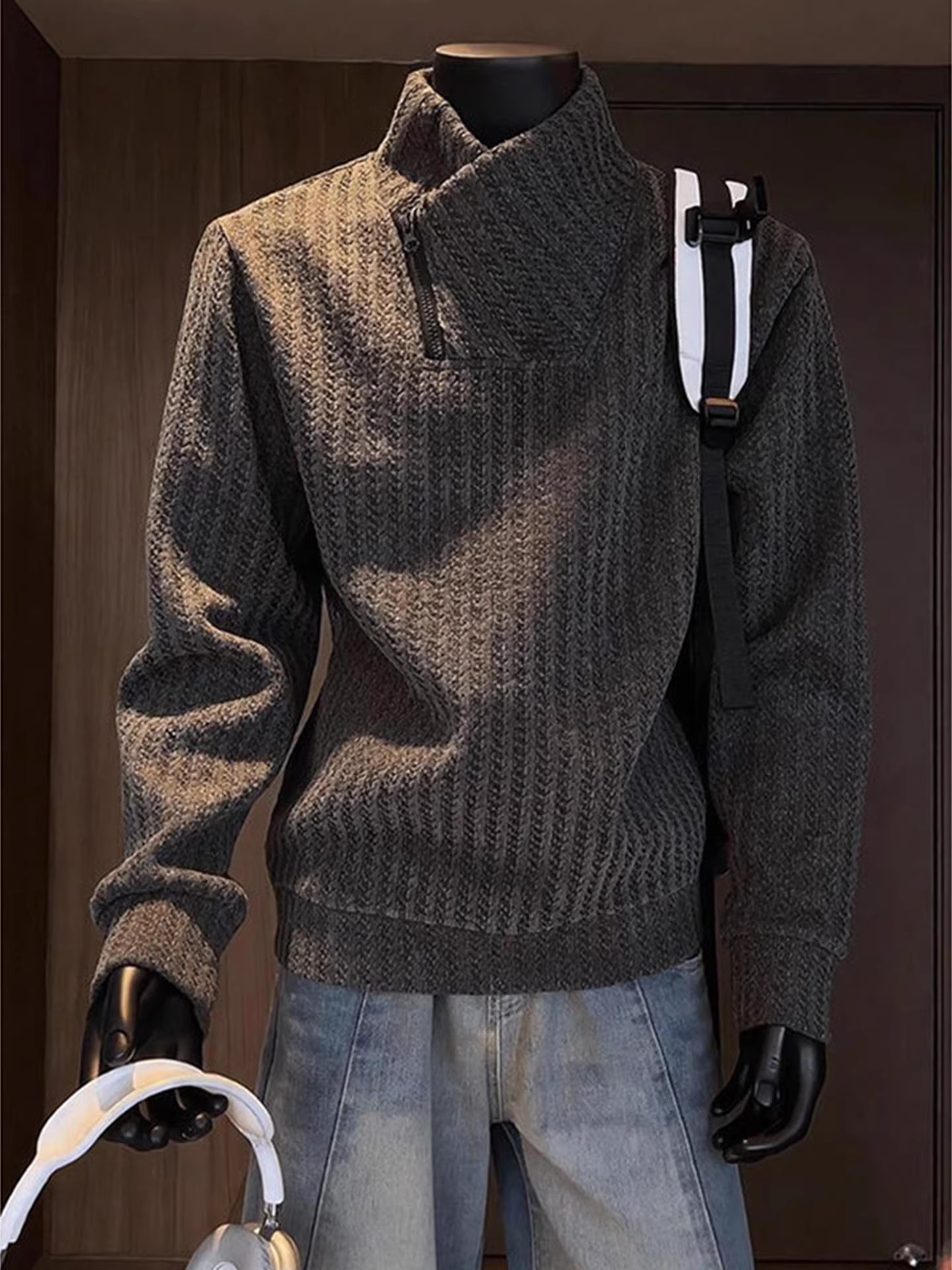قميص رجالي داخلي سميك بياقة قا - مراجعة Streetwear Brand وسعره